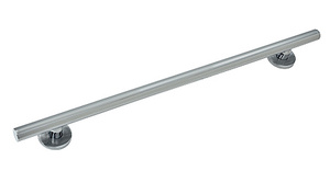 CRL Brushed Stainless Straight 24" Round Grab Bar