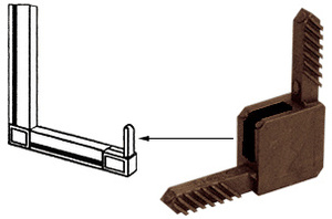 CRL Bronze Square Storm Window Corner for CRL - Sash Square Cut Fabrication