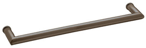 CRL Oil Rubbed Bronze 24" MT Series Round Tubing Mitered Corner Single-Sided Towel Bar