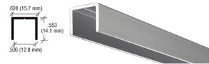 CRL-U.S. Aluminum A20033 Black Anodized 'L' Angle, 2-7/8 x 7/8 x 1/8 -  21'-2 Stock Length