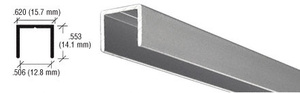 CRL Satin Anodized Aluminum 1/2" U-Channel