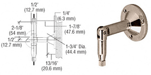 CRL Brushed Nickel Plated Hanger Pipe Base Fittings for Cable Display System