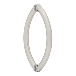 CRL Brushed Nickel 8" Crescent Style Back-to-Back Pull Handles Without Metal Washers