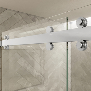 CRL Polished Stainless Steel  Deluxe 180 Degree Cambridge Series Two Door Bypass Sliding Shower Door System
