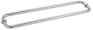 CRL Polished Chrome 24" BM Series Back-to-Back Tubular Towel Bars With Metal Washers