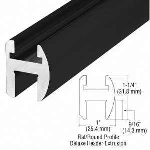 CRL Kit de linteau pour porte de douche de luxe 2,41 m (95 po), coloris noir