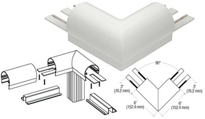 CRL Sky White 300 Series Top Cap 90º Corner