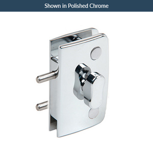 Brushed Nickel Swinging Glass Door Lock with Indicator