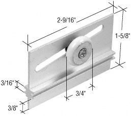 CRL 3/4" Nylon Ball Bearing Oval Edge Shower Door Roller Assembly for Premiere