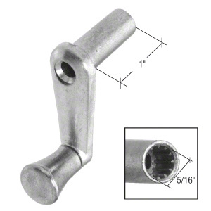 CRL Diecast RV Window Crank Handle - 1" Stem Length