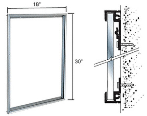 CRL Satin Anodized 18" x 30" Aluminum Mirror Frame