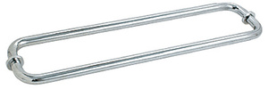 CRL Polished Chrome 18" BM Series Back-to-Back Tubular Towel Bars with Metal Washers
