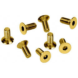 CRL Ultra Brass 6 mm x 12 mm Cover Plate Flat Allen Head Screws