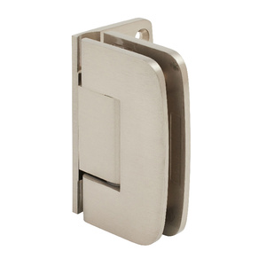 CRL Brushed Nickel Roman 044 Series Wall Mount Offset Back Plate Hinge