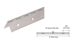 CRL Nickel on Steel Piano Hinge with 2" Open Width