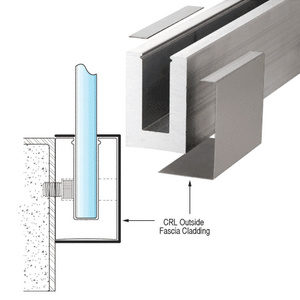 CRL Brushed Stainless Outside Fascia Cladding 120" Long - B6S Series
