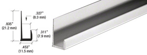 CRL Brite Anodized Standard 5/16" J-Channel