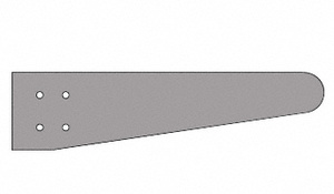 CRL Clear Anodized 24" x 8" Tapered Bullnose Outrigger