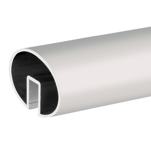 CRL Satin Anodized 4" x 2-1/2" Oval Extruded Aluminum Cap Rail for 1/2" or 5/8” Glass