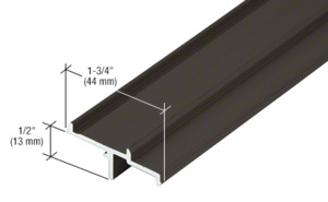 CRL-U.S. Aluminum Dark Bronze/Black Anodized Class 1 IG500 Door Stop Insert - 21'-2"