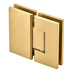 Satin Brass 180° Glass-to-Glass Adjustable Maxum Series Hinge