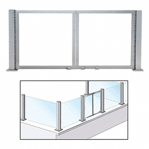 CRL Satin Anodized Wicket Frame for Partition Posts