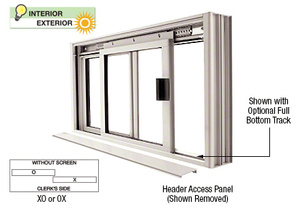 CRL Satin Anodized DW Series Manual Deluxe Sliding Service Window OX or XO without Screen
