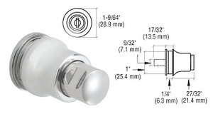 CRL Polished Chrome Push Button Lock for Cabinet Glass Door