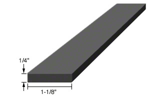 CRL 1/4" x 1-1/8" x 4" Silicone Rubber Setting Blocks