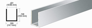 CRL Brite Anodized 3/8" Aluminum U-Channel