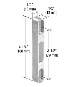 CRL 1/2" Wide Diecast Lock Keeper with 3-1/8" Screw Holes