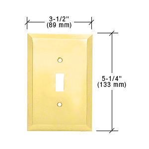 CRL Brass Single Toggle Metal Mirror Plate