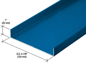 CRL 487 Powder Coated OfficeFront™ Floor Track - 24'2"