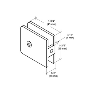 CRL Brushed Bronze Traditional Style Fixed Panel U-Clamp | CRL