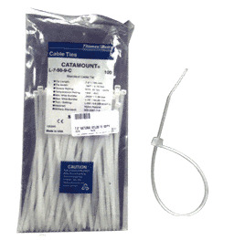 CRL White 4" Nylon Cable Ties