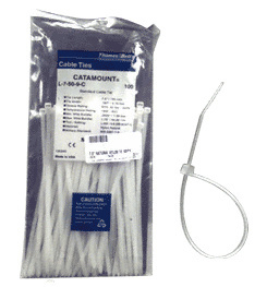 CRL White 4" Nylon Cable Ties