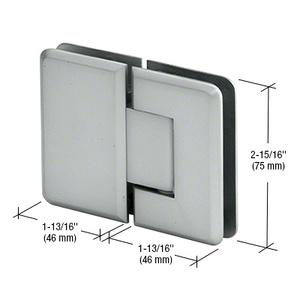 CRL Satin Chrome Trianon 180 Series 180 Degree Glass-to-Glass Hinge