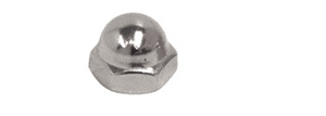 CRL Embout d'écrou borgne en zinc, 8 mm (5/16 po), filetage 18, pour entretoises de 32 mm (1-1/4 po), plaqué nickel