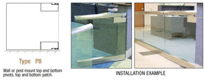 CRL Post Mount Swinging Gate with Top and Bottom Pivot Plus Top and Bottom Patch