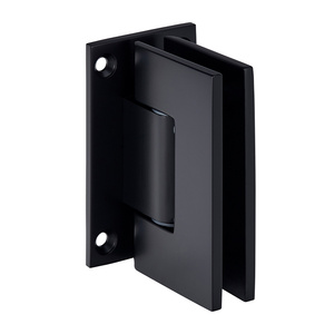 CRL Matte Black Geneva 337 Series Adjustable Wall Mount Full Back Plate Hinge