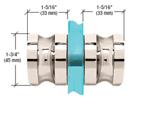 CRL Polished Nickel Euro Style Back-to-Back Shower Door Knobs