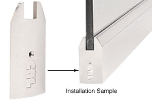 CRL Satin Anodized 4" Tapered End Cap for Wedge-Lock® Sidelite Rails and 3/4" Glass