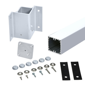 CRL Metallic Silver 48" 200, 300, 350, and 400 Series 90 Degree Inside Fascia Mounted Post Kit