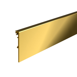 CRL DRX™ 4" Polished Brass Square Side Cover Custom Length