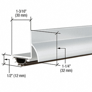 CRL Aluminum 'L' Shape Door Bottom - 35-3/4"