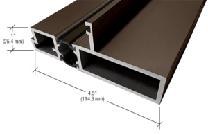 CRL-U.S. Aluminum Series 900 Terrace Door Jamb, Dark Bronze Anodized, 21'-2"
