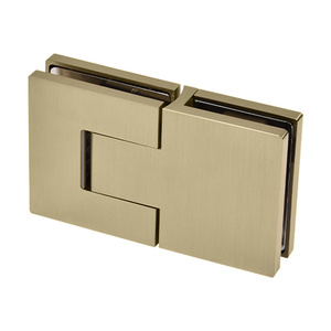 CRL Brushed Bronze Bellagio Glass-to-Glass 180 Degree Hinge