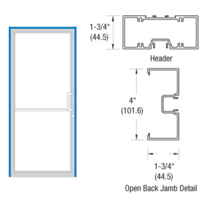 CRL-U.S. Aluminum Bronze Black Anodized 39-1/2" x 85-3/4" 400 Series Right Hand Single Acting Up and Over Frame