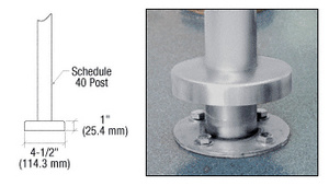CRL Brushed Stainless CRS Stock Flange Mount Post