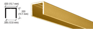 CRL Gold Anodized Aluminum 1/2" U-Channel